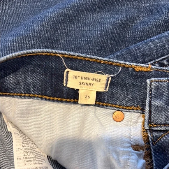 Women's Blue High-Waisted Jeans - Picture 3 of 5